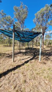 Shade cloth at Seeonee Park target archery range