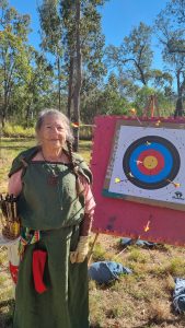 Target archery practice.